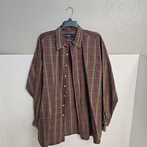 Polo Ralph Lauren Mens Classic Fit Long Sleeve Button Shirt Sz 3XLT Preppy S0367
